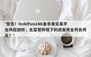 '警告！Goldfun24K金丰来交易平台风险剖析，无监管环境下的资金安全何去何从？'