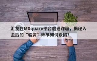 汇友在MSquare平台遭遇诈骗，揭秘入金后的“验资”环节如何设陷？