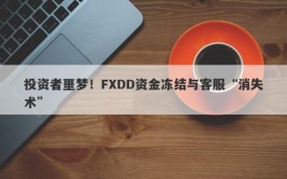 投资者噩梦！FXDD资金冻结与客服“消失术”