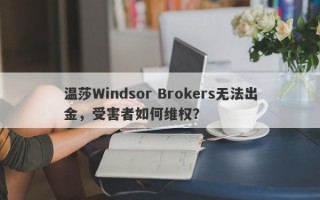 温莎Windsor Brokers无法出金，受害者如何维权？