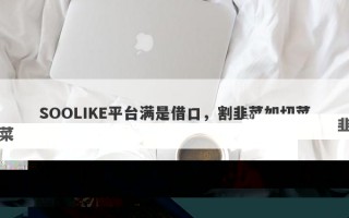 SOOLIKE平台套路深，借口层出不穷割韭菜