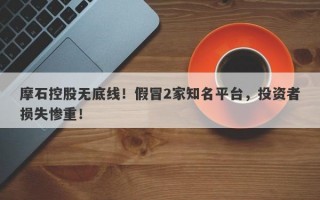 摩石控股无底线！假冒2家知名平台，投资者损失惨重！