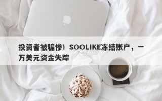 投资者被骗惨！SOOLIKE冻结账户，一万美元资金失踪