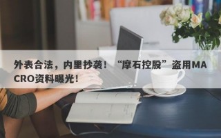 外表合法，内里抄袭！“摩石控股”盗用MACRO资料曝光！