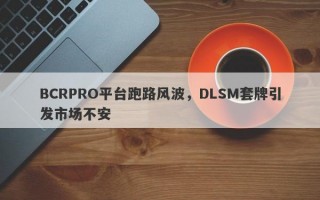 BCRPRO平台跑路风波，DLSM套牌引发市场不安