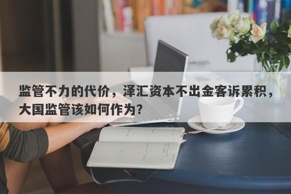 监管不力的代价，泽汇资本不出金客诉累积，大国监管该如何作为？-第1张图片-要懂汇圈网