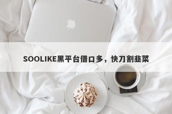 SOOLIKE黑平台借口多，快刀割韭菜-第1张图片-要懂汇圈网