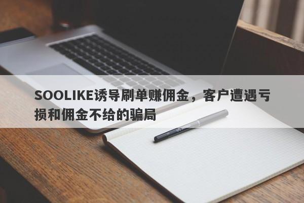 SOOLIKE诱导刷单赚佣金，客户遭遇亏损和佣金不给的骗局-第1张图片-要懂汇圈网